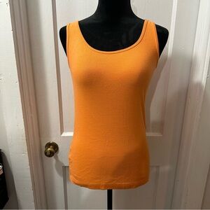 Eddie Bauer Orange Fitted Sleeveless Tank Top